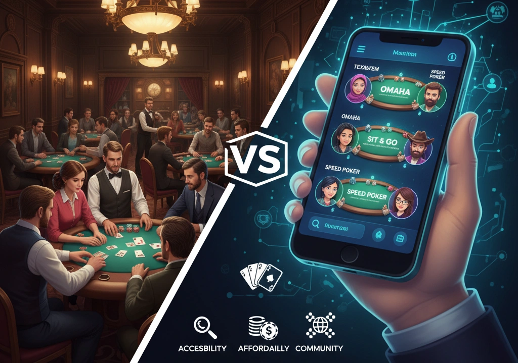 Mobile Apps vs. Traditional Poker Rooms